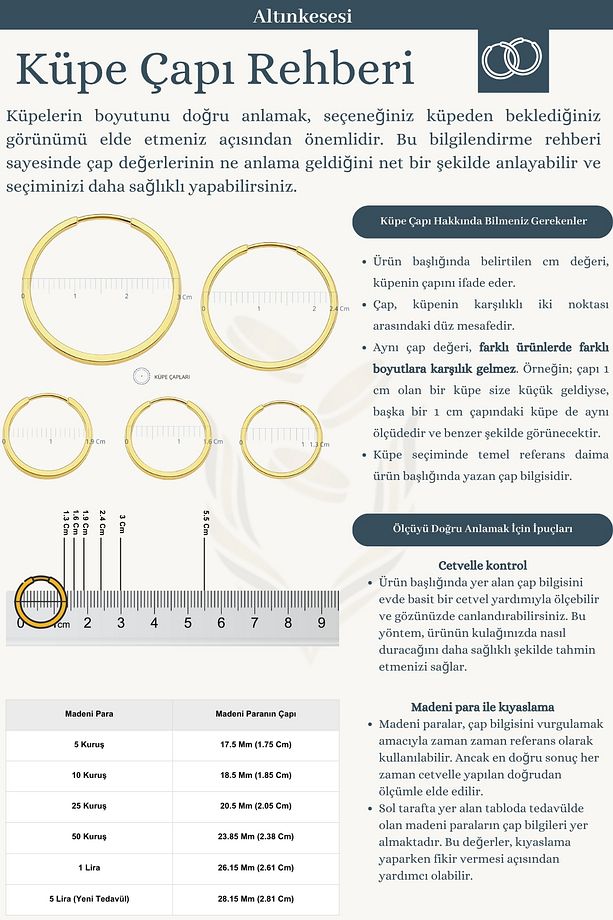 14 Ayar Altın Pullu Küpe Tek Sıra 1.8 Cm - 4