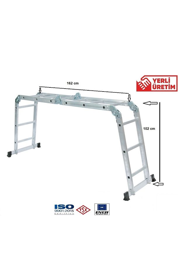 Madeni Eşya 1.6 Mm Katlanır Çok Amaçlı Merdiven 3,50 Mt - 1