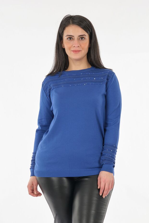 -bb Minimalist Uzun Kol Kadın Triko - Günlük & Özel Gün - 1