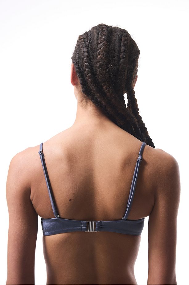 Seashell Gri Balenli Bikini Üstü - Gamze Erçel Koleksiyonıu - 3
