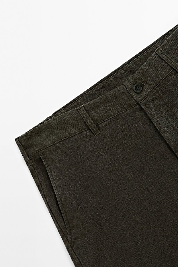 %100 keten bermuda - 7