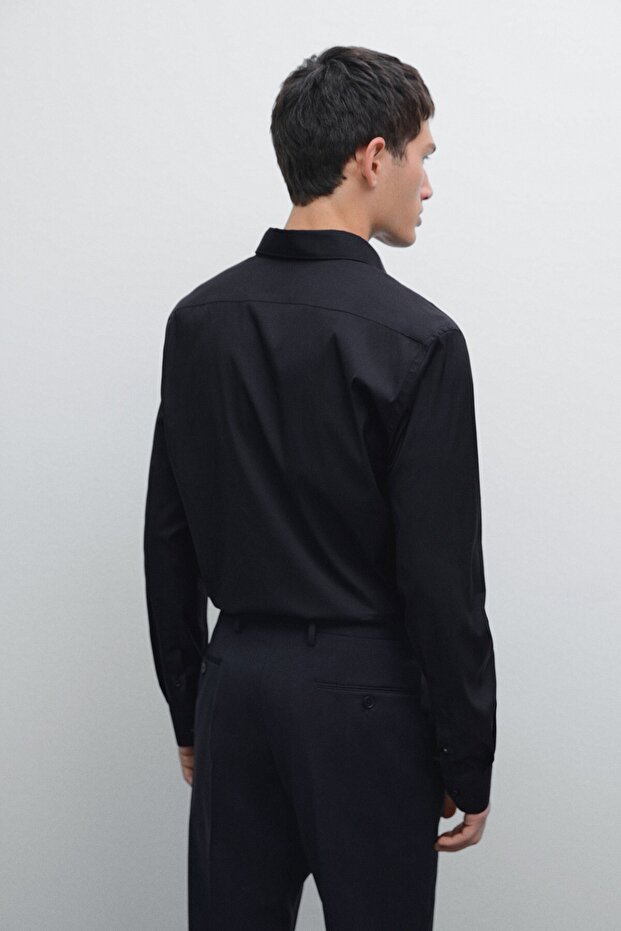 Esnek slim fit gömlek - 4