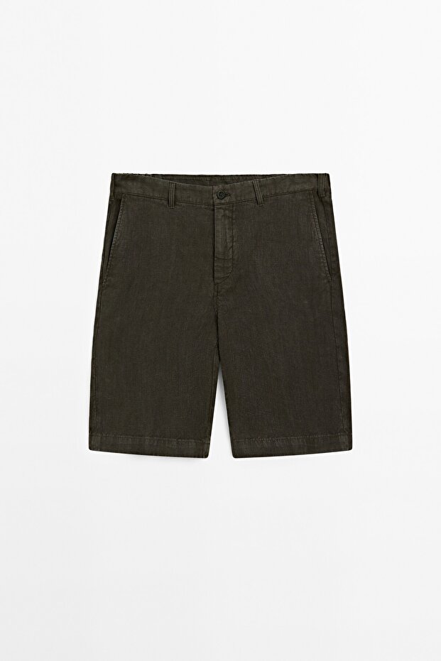 %100 keten bermuda - 5