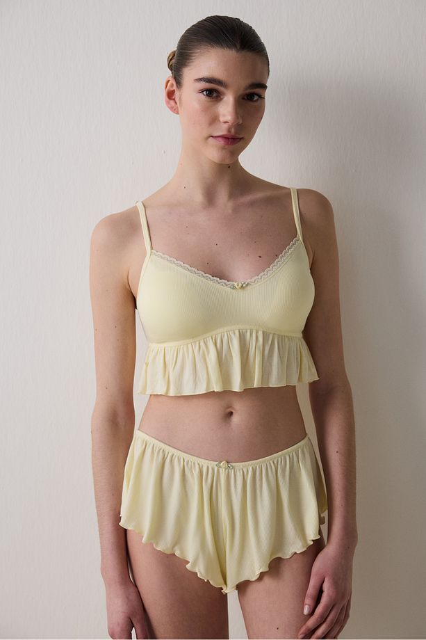 Thin Strap Crop SarıAtlet - 2