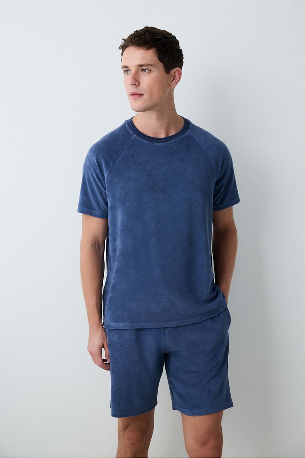 Basic Stone Şortlu Pijama Takımı - 1