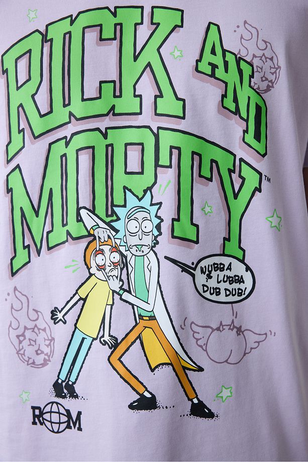Rick And Morty Çok Renkli Cepli Şortlu Pijama Takımı - 4