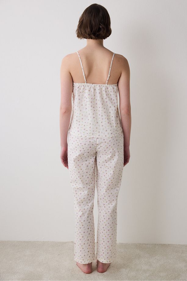 Blossom Pantolon Ekru Pijama Takımı - 4