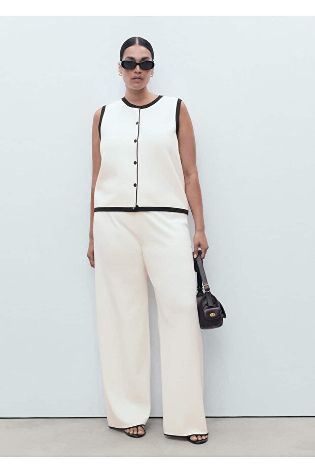 Kontrast triko yelek - 6