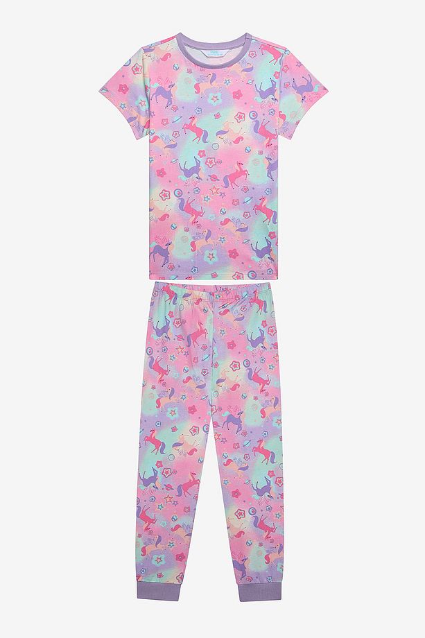Kız Çocuk Magical 2li Çok Renkli Pijama Takımı - 5