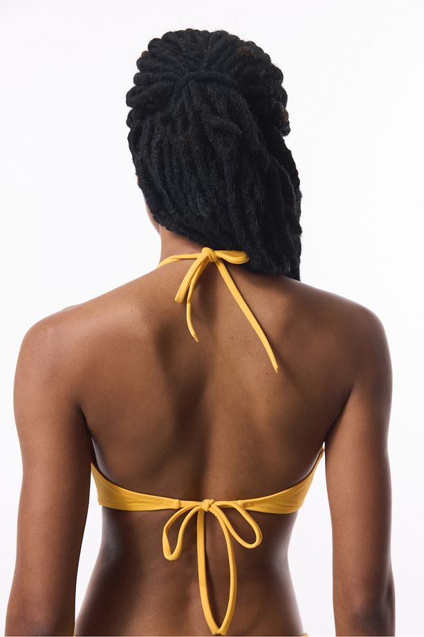 Sarı Reverse V Kesim Bikini Üstü - 2