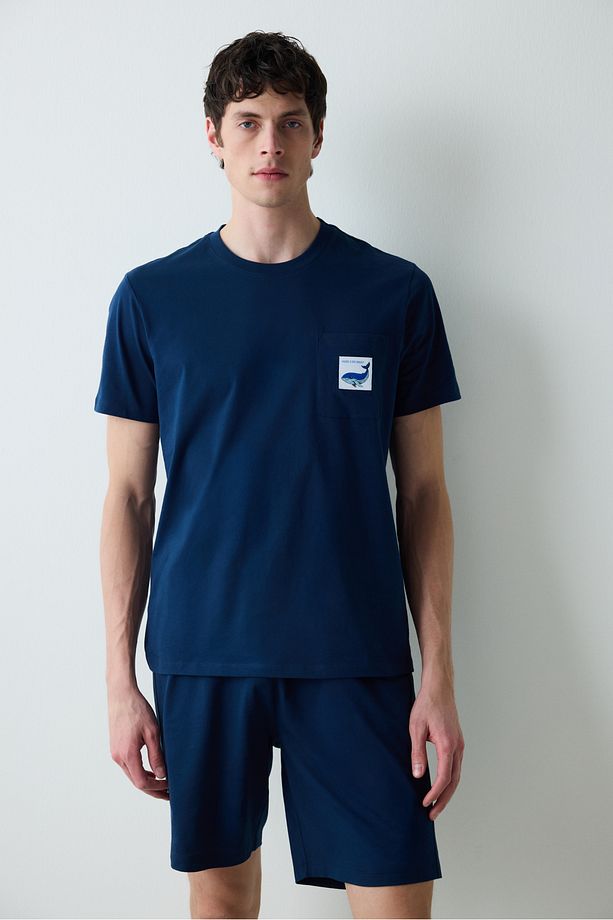 Whale Lacivert Şortlu Pijama Takımı - 3