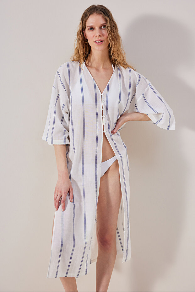 Marissa Çizgili Kaftan - 4