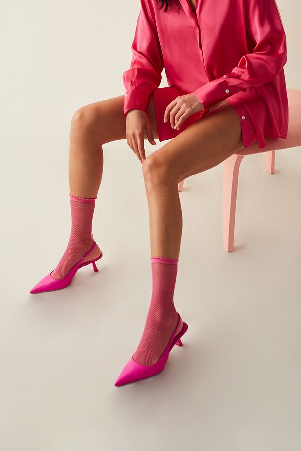 Pembe File Soket Çorap-licious - 1