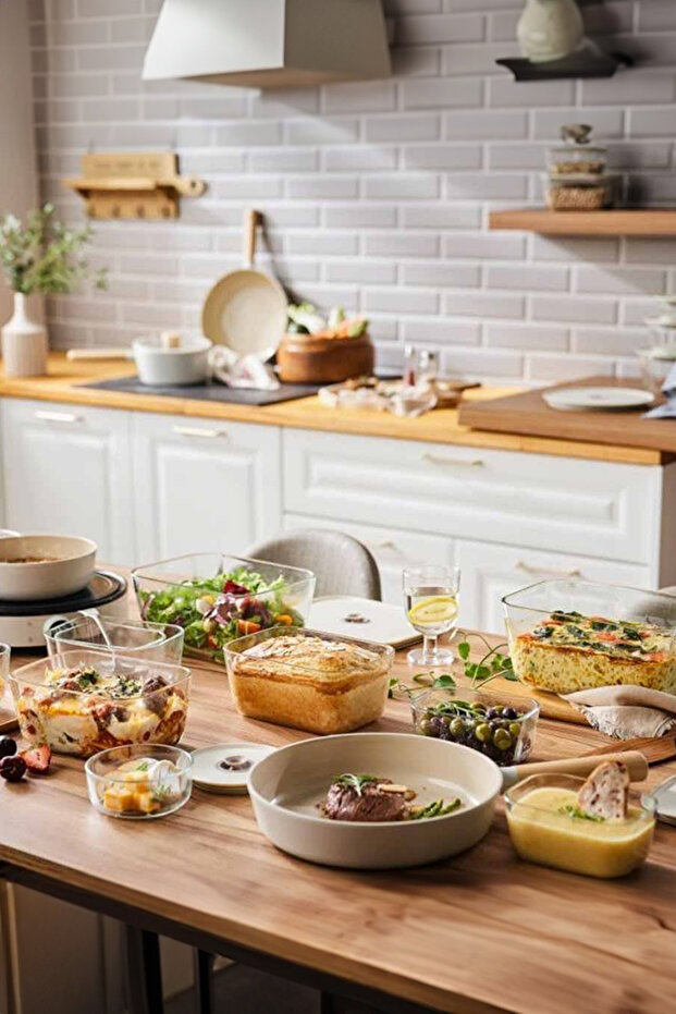 Fika Clık Rectangular Storage Container 800ml Beige - 6