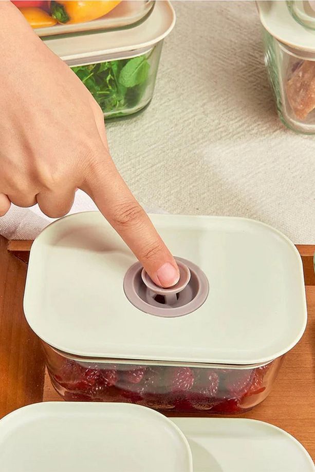 Fika Clık Dikdörtgen Saklama Kabı 470ml Bej - 4