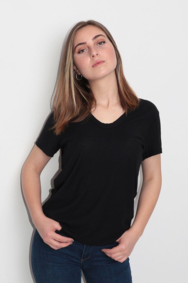 Women's Organic V-Neck T-Shirt 100% Cotton T-Shirt