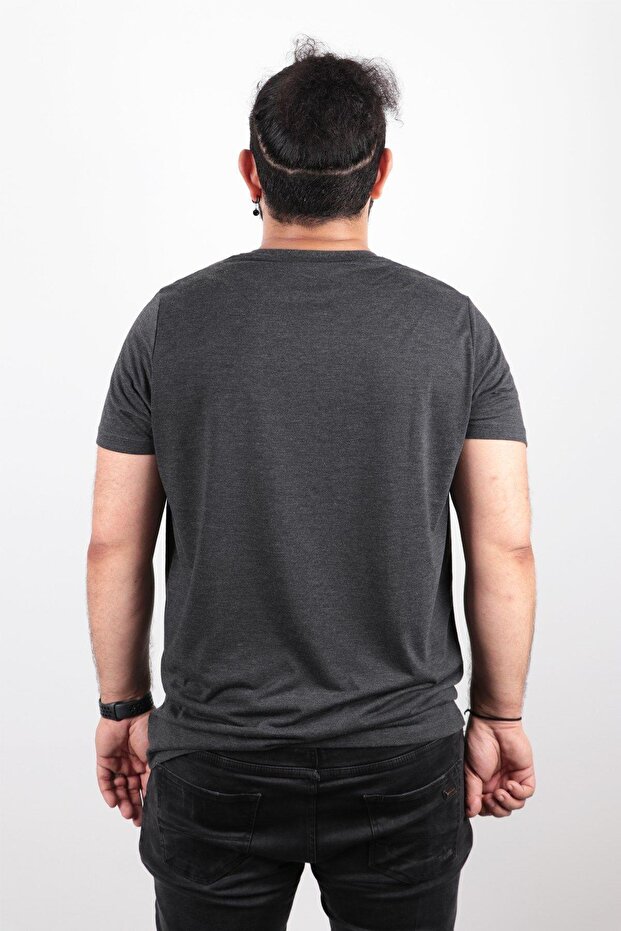 Μπλουζάκι Plus Size Basic 100% βαμβακερό μπλουζάκι - 3
