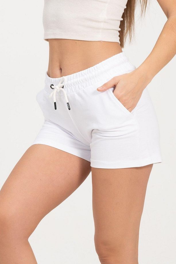 Kadın Beyaz Şort Mini Spor Şort - 3