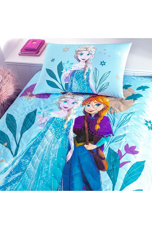 Lisanslı Disney Frozen Flower Power CPP Tek Kişilik Yatak Örtüsü - 2