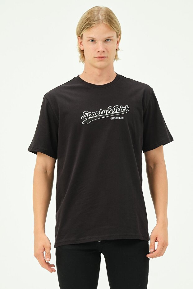 Men's Embroidery Printed Sports Oversize T-Shirt T-shirt