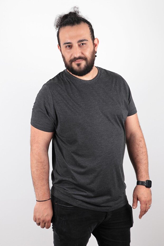 Μπλουζάκι Plus Size Basic 100% βαμβακερό μπλουζάκι - 1