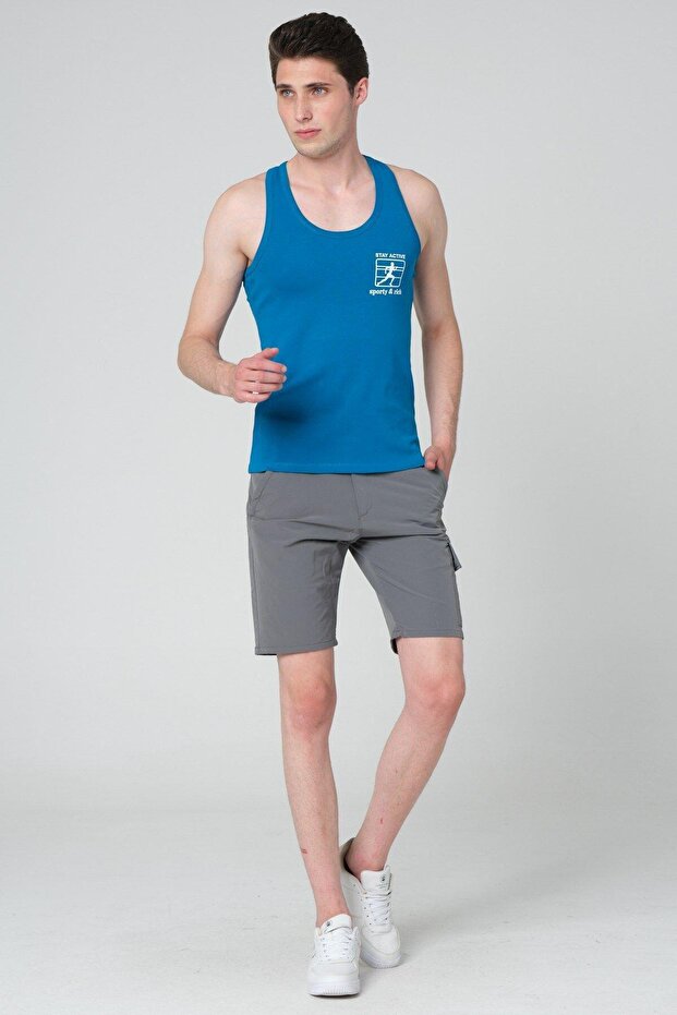 Men's Swimmer Cut Sports Tank Running Athlete Tank Top