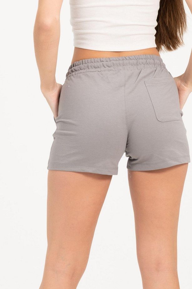 Kadın Taş Rengi Şort Mini Spor Şort - 4