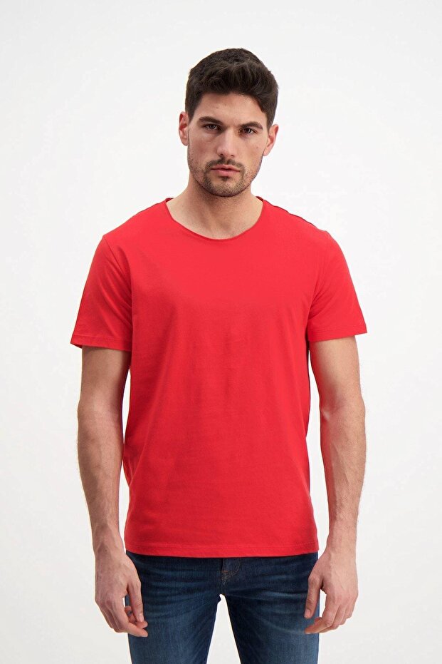 Red Men's Washed Basic T-shirt