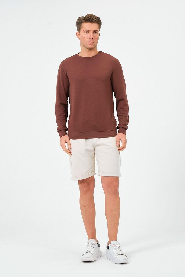 Erkek Düz Renk Regular Fit Bermuda Şort - 3