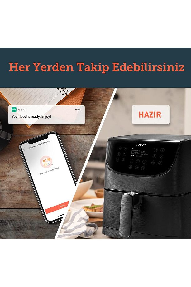 Cs158-af Akıllı Wifi Uygulama Kontrollü Sıcak Hava Fritözü 5.5 Litre Xxl - 5