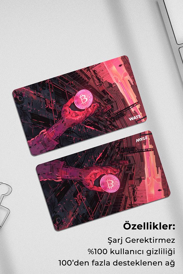 Baskılı 3 Cards Set Kripto Donanım Cüzdanı (3 PLASTİK KART) - 1