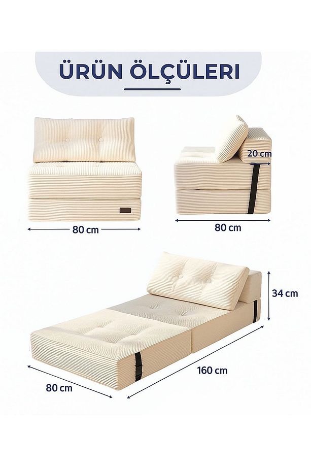 Pufikat Katlanabilir Koltuk & Yatak – GoodNight SoftHome - 5
