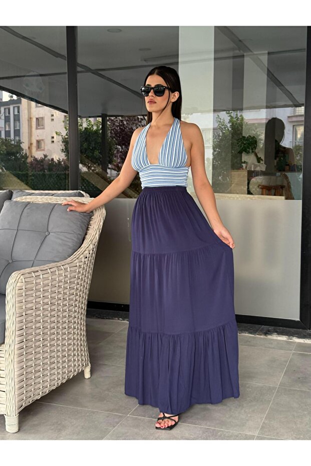 Solid Color Viscose Floor Skirt - 3