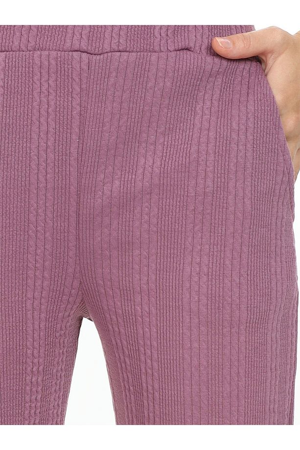 Kız Çocuk Boru Paça Gül Basic Eşofman Altı - 3
