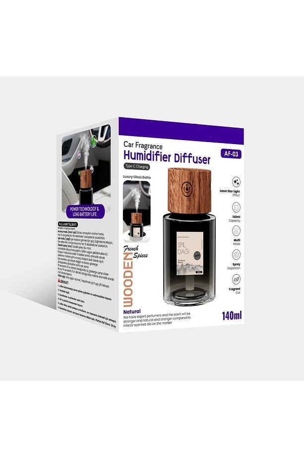 Mini lüks araba hava spreyi ortam Lazer Led aromaterapi makinesi Yatak odası için taşınabilir - 2