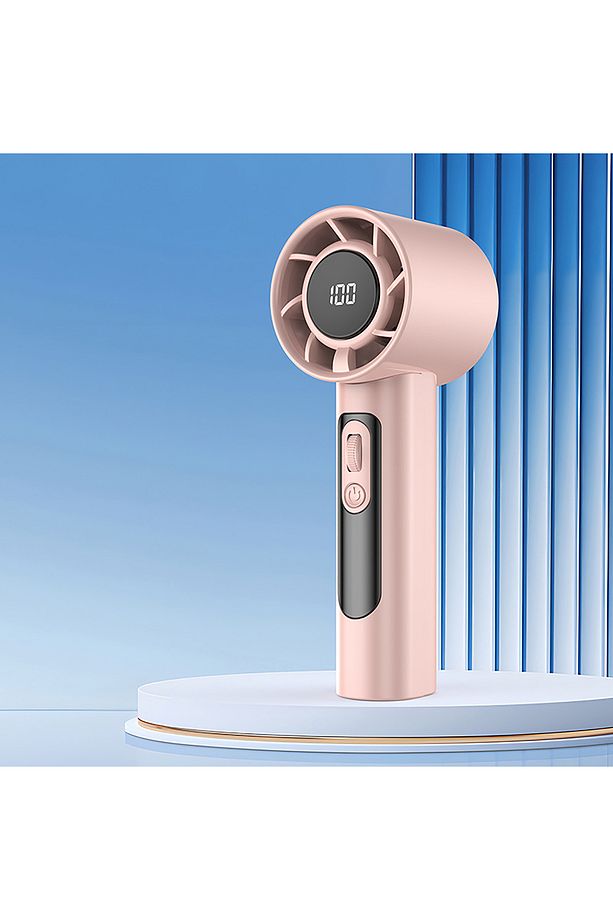 Dijital Göstergeli Taşınabilir Şarjlı El Fanı Vantilatör - LCD Ekran - Turbo Fan Vantilatör - 6