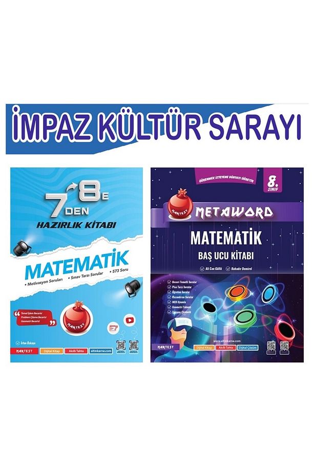 Nartest 8. Sınıf Lgs Metaword Matematik + 7den 8e Matematik Hazırlık Kitabı 2 Li Set - 1