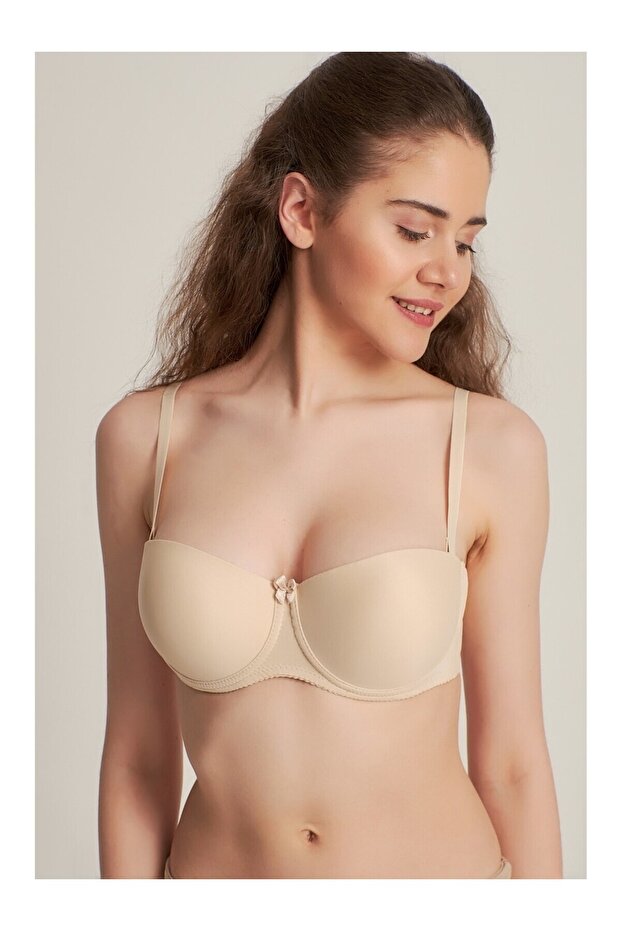 حمالة صدر بدون حمالات مع سلك داخلي، حشوة، أشرطة قابلة للإزالة - 2