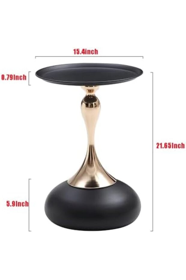 White Nordic Style Light Luxury Simple Round Table, Side Table, Metal Unique End Table - 3