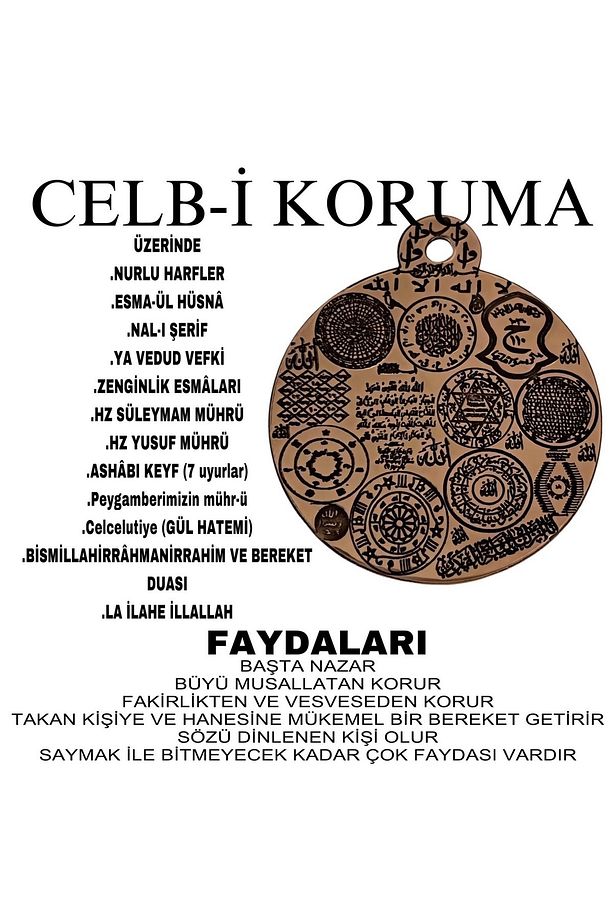 Celbi-i Koruma Tılsım Bakır Kolye - 1