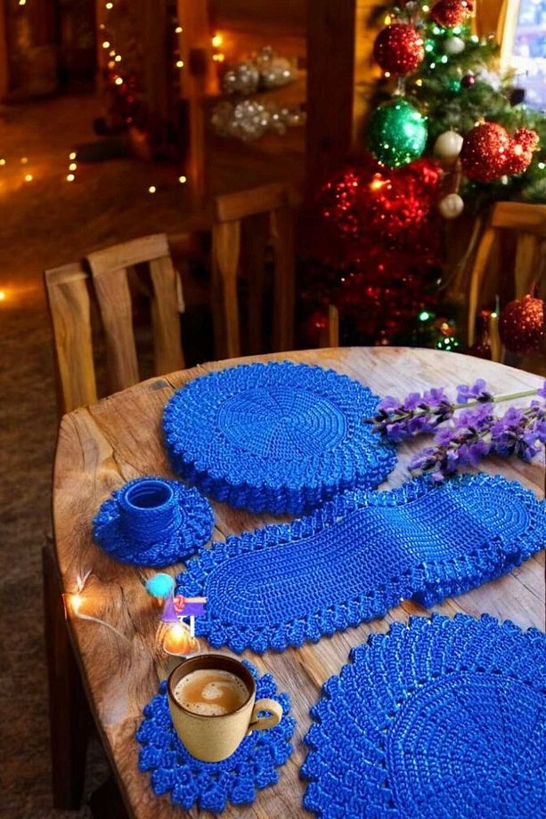 El Örgüsü Ribbon 6 Kişilik Çarkıfelek Model Supla Takımı - 2
