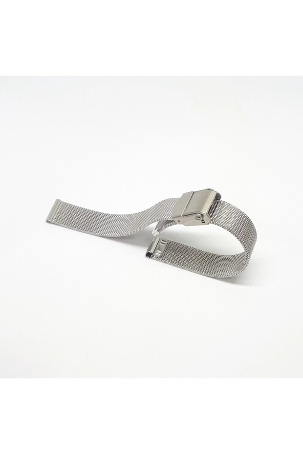 8mm White Color Mesh Fine Weave Steel Plated Metal Watch Band