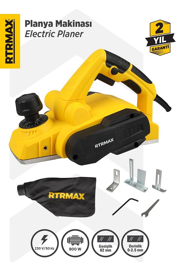 Rtm3970 Elektrikli Planya Makinası 800 W 82 Mm X 2.5 Mm - 1