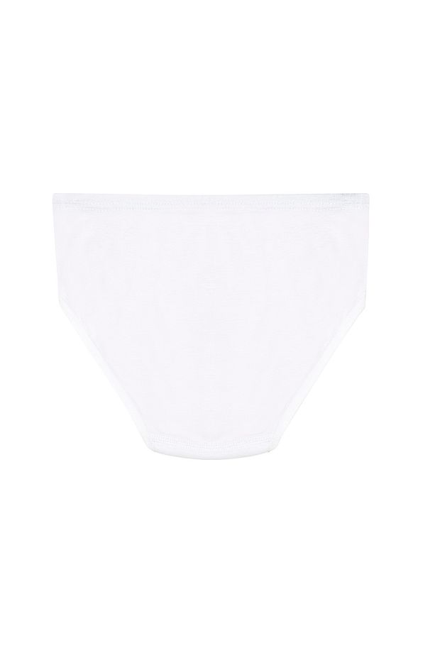 Özkan 0840 5'li Paket Kız Çocuk %100 Pamuklu Ribana Esnek Rahat Taş Detaylı Slip Külot - 4