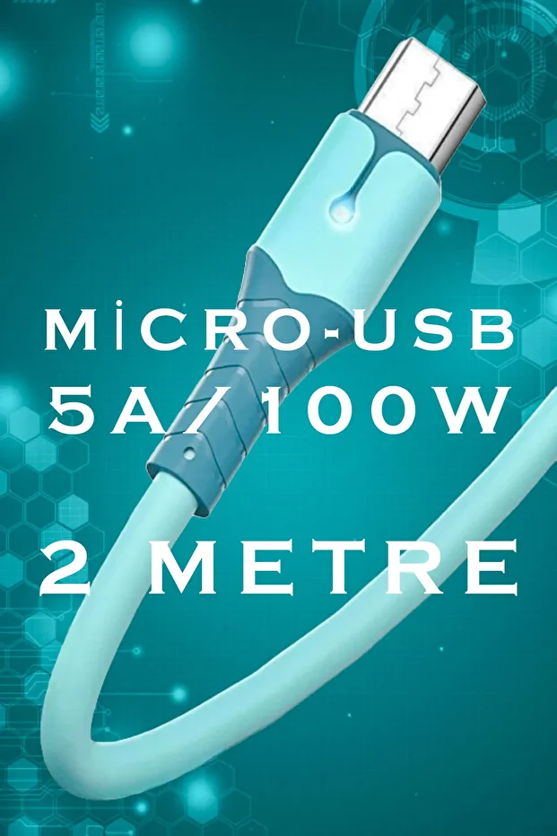 J19 Micro Usb 5a/100w Şarj Ve Data Kablosu -2mt - 1