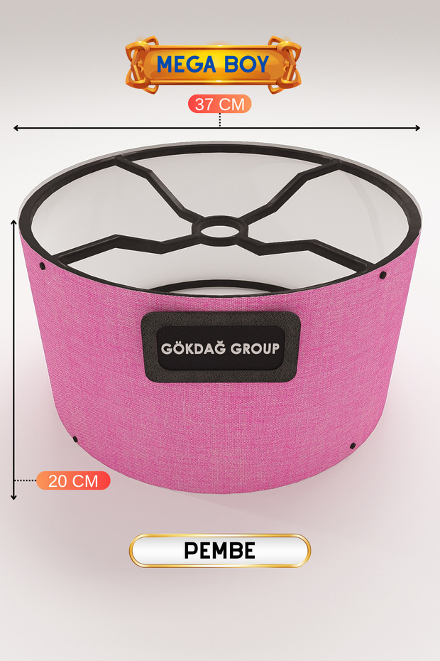 Pembe Lambader Başlığı 37 CM Mega Boy Pratik Kurulum - 1