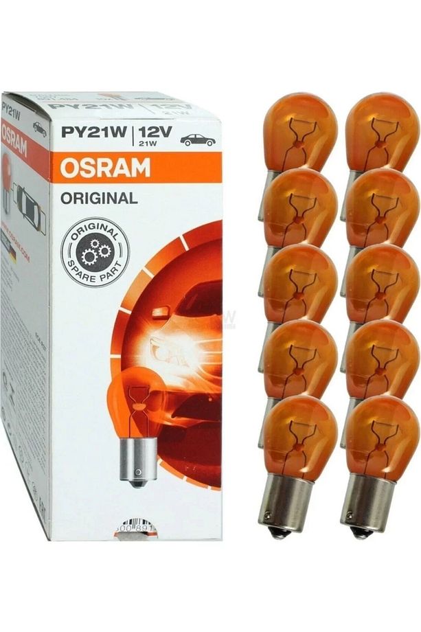 Turuncu Sinyal Ampul 12v 21w 10 Adet Tek Duy 7507 Py21w 93 - 1