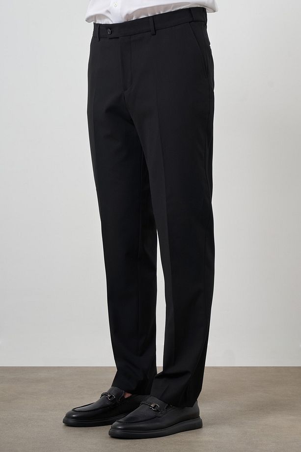 Erkek Siyah Basic Dynamic Fit Pantolon - 4