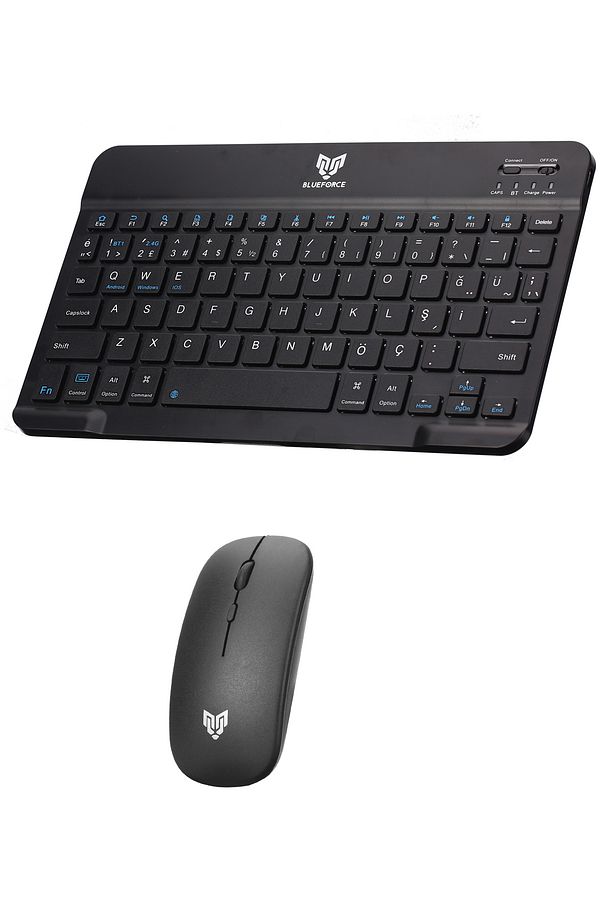 Km-33 Çift Modlu Wireless & Bluetooth Kablosuz Klavye Mouse Set Siyah Pc,tablet,telefon Uyumlu - 3