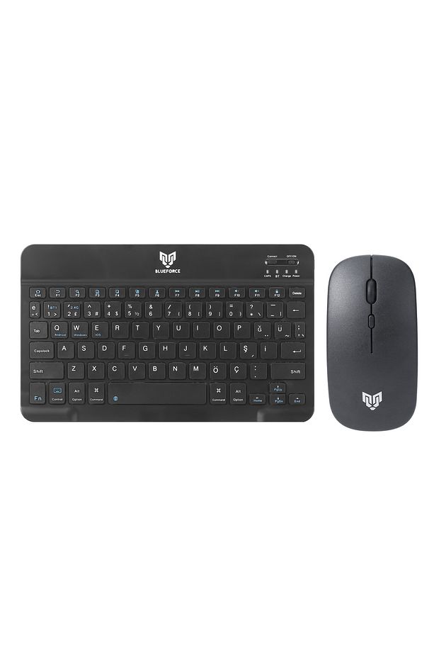Km-33 Çift Modlu Wireless & Bluetooth Kablosuz Klavye Mouse Set Siyah Pc,tablet,telefon Uyumlu - 5